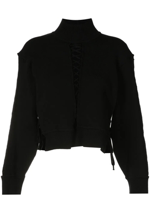 Gloria Coelho lace-up jumper - Black