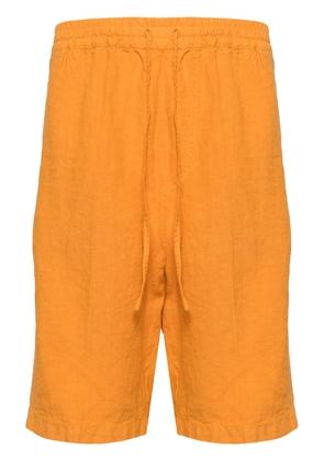 120% Lino linen bermuda shorts - Orange