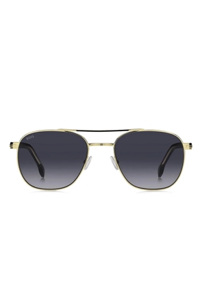 BOSS metallic frame gradient sunglasses - Gold