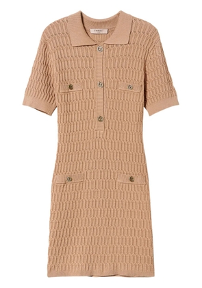 TWINSET button-up knit minidress - Brown