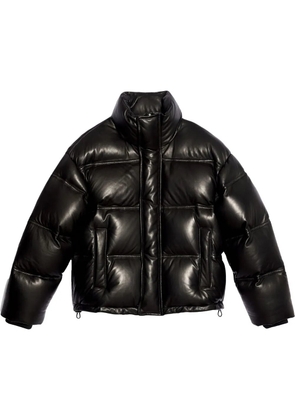 AMI Paris leather down jacket - Black