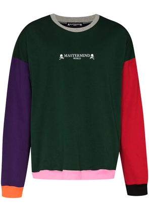 Mastermind Japan logo-print panelled sweatshirt - Green