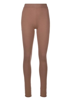 JOSEPH slim-cut rolled-cuff leggings - Brown