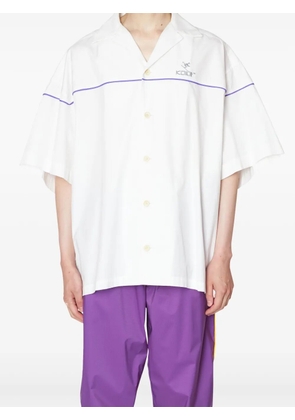 Kolor short-sleeve embroidered shirt - White