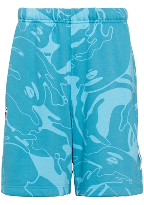 AAPE BY *A BATHING APE® abstract-print jersey track shorts - Blue