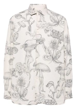 Casey Casey Big Raccourcie cotton shirt - Brown