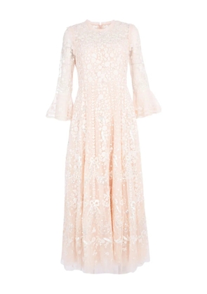 Needle & Thread flower-embellishment maxi dress - Neutrals