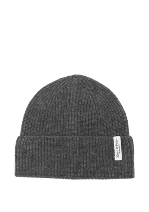 Marc O'Polo logo-patch beanie hat - Grey