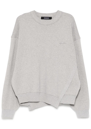SONGZIO poetry embroidered asymmetric jumper - Grey
