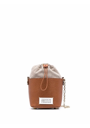 Maison Margiela small 5AC leather bucket bag - Brown