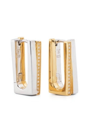 Tom Wood Step Hoops Duo CZ earrings - Gold