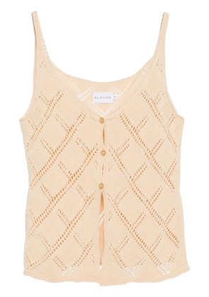 ALOHAS Kiss crochet-knit top - Neutrals