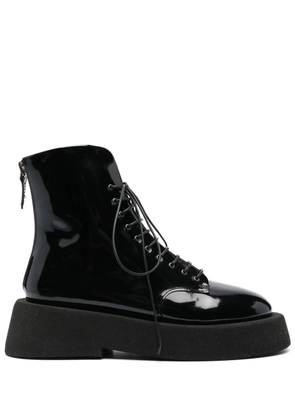 Marsèll Gommellone patent combat boots - Black