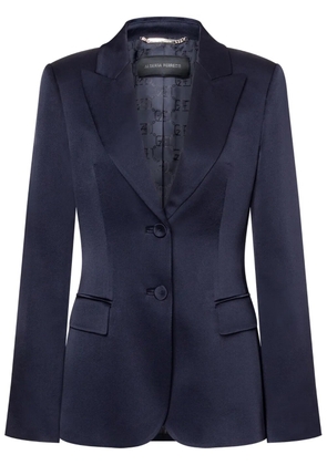 Alberta Ferretti buttoned long sleeve blazer - Blue