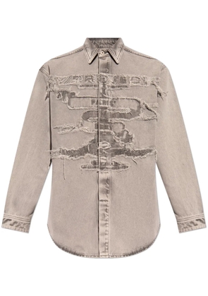 Y/Project frayed denim shirt - Grey