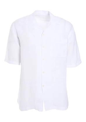 120% Lino short-sleeve linen shirt - White