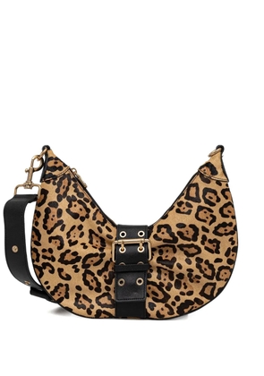 MARCIANO by GUESS leopard-print half-moon shoulder bag - Brown