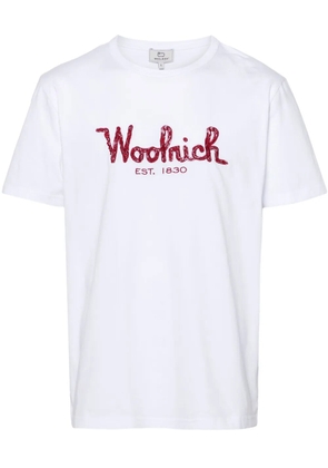 Woolrich embroidered-logo cotton T-shirt - White