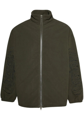 VETEMENTS logo-embroidered fleece jacket - Green