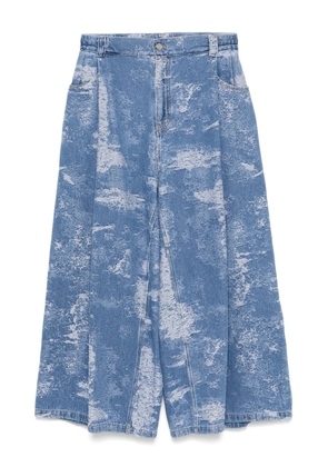 SONGZIO structured crop wide-leg jeans - Blue