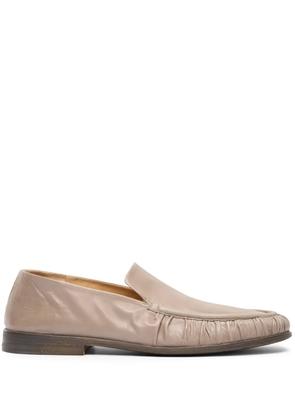 Marsèll Mocassino crinkled-leather loafers - Neutrals