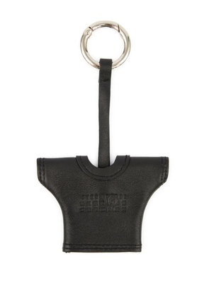 MM6 Maison Margiela leather keychain + bag charm - Black