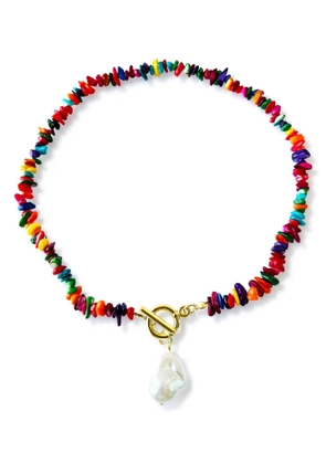 HZMER JEWELLERY gemstone necklace - Gold