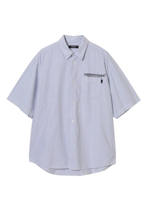 Undercover striped pocket-detailed shirt - White