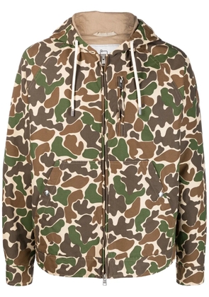 Woolrich camouflage-print drawstring jacket - Neutrals