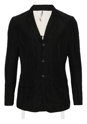 Masnada contrast-stitching single-breasted blazer - Black