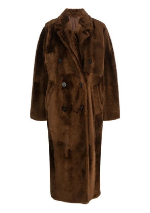 Max Mara notched-lapels double-breasted coat - Brown