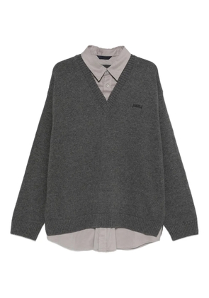 Juun.J logo sweater - Grey