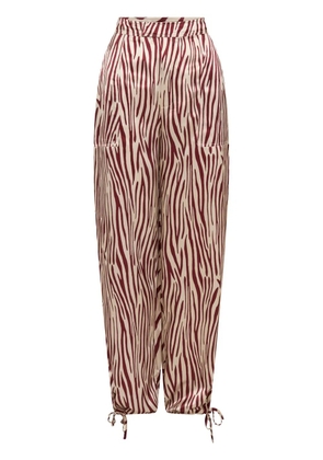 Nicholas Nori ankle-cuff silk pants - Neutrals
