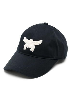 MCM Essential logo-appliqué cotton baseball cap - Blue
