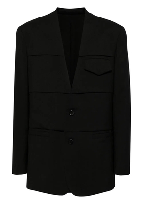 SONGZIO plated collarless blazer - Black