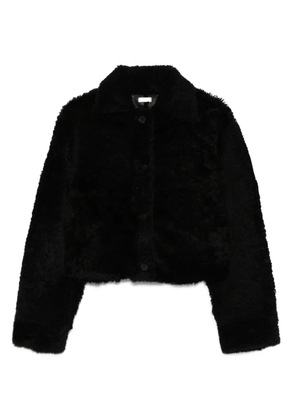Utzon Jenay button-front shearling jacket - Black