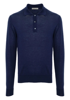Corneliani fine-knit polo shirt - Blue