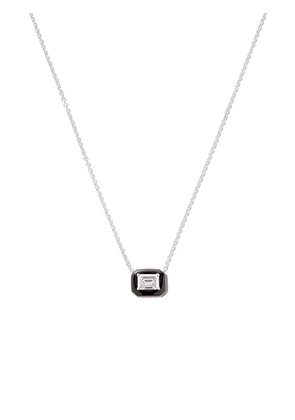 Nikos Koulis 18kt white gold diamond and enamel necklace - Silver