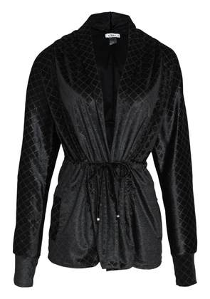 Amir Slama lurex-detail velvet jacket - Black