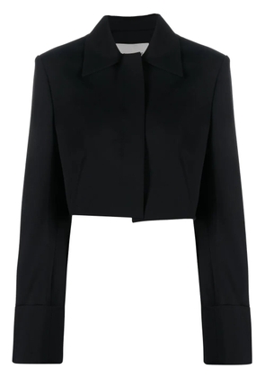 Low Classic cropped concealed-front jacket - Blue