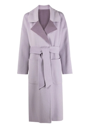 Calvin Klein Df wool reversible wrap-coat - Purple