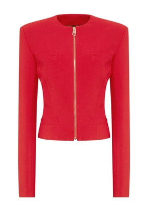 The Attico shoulder-pad zip-up jacket - Red