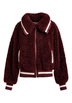 Essentiel Antwerp faux-fur zip-up jacket - Red