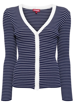 STAUD Cargo striped cardigan - Blue