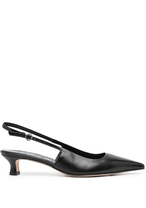 Aeyde 50mm pointed-toe leather pumps - Black
