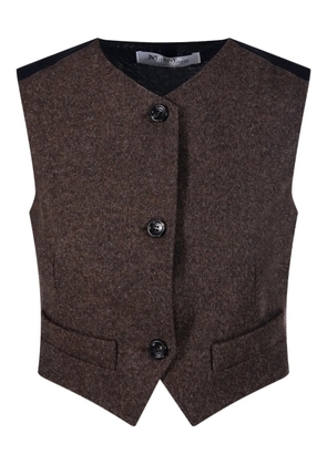 Max Mara buttoned panelled jacket - Brown