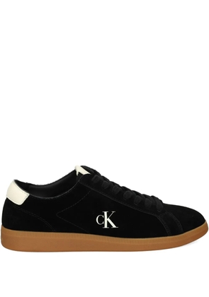Calvin Klein Jeans logo-detail suede sneakers - Black