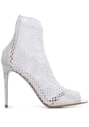 Le Silla Gilda mesh-sock sandals - White