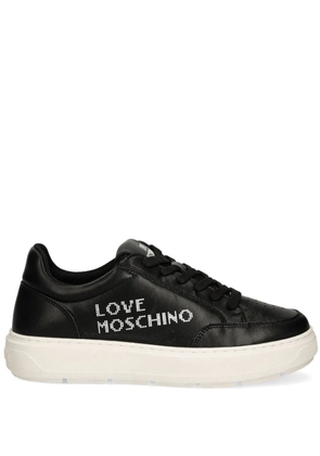 Love Moschino logo lettering lace-up trainers - Black