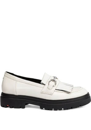 Lloyd fringed leather loafers - White
